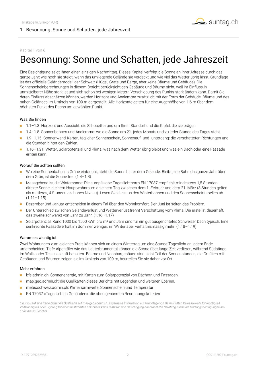 suntag.ch sample report, Seite 2